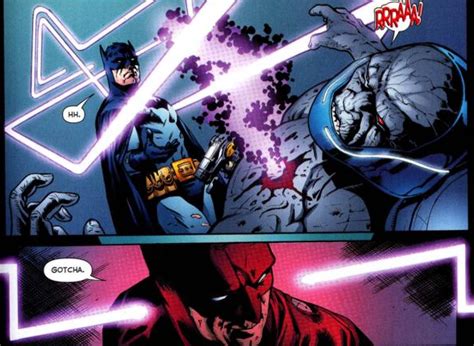 batman dodges darkseid's omega beams.